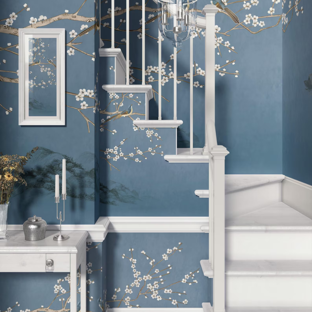 Celeste Chinoise Garden Wallpaper