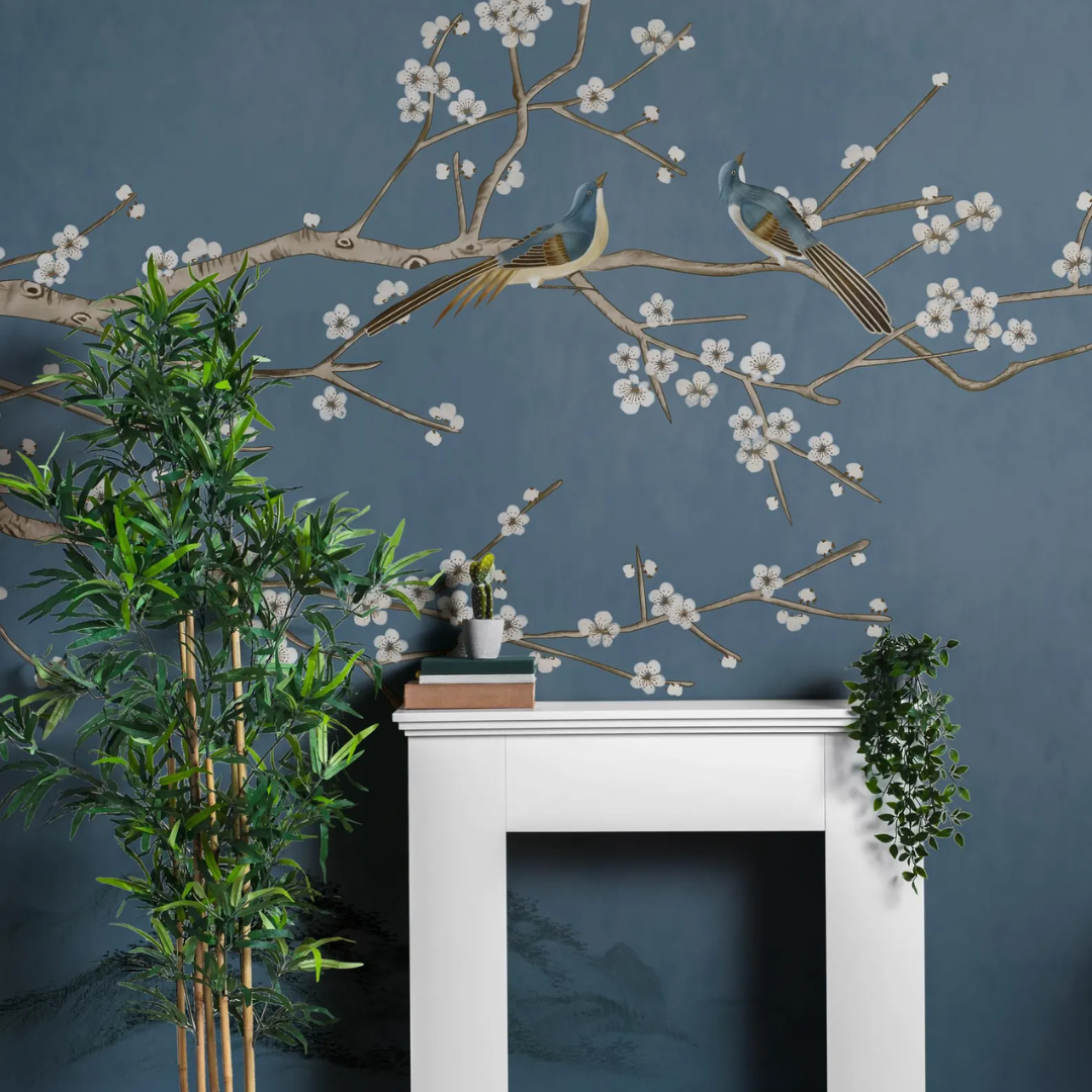 Celeste Chinoise Garden Wallpaper