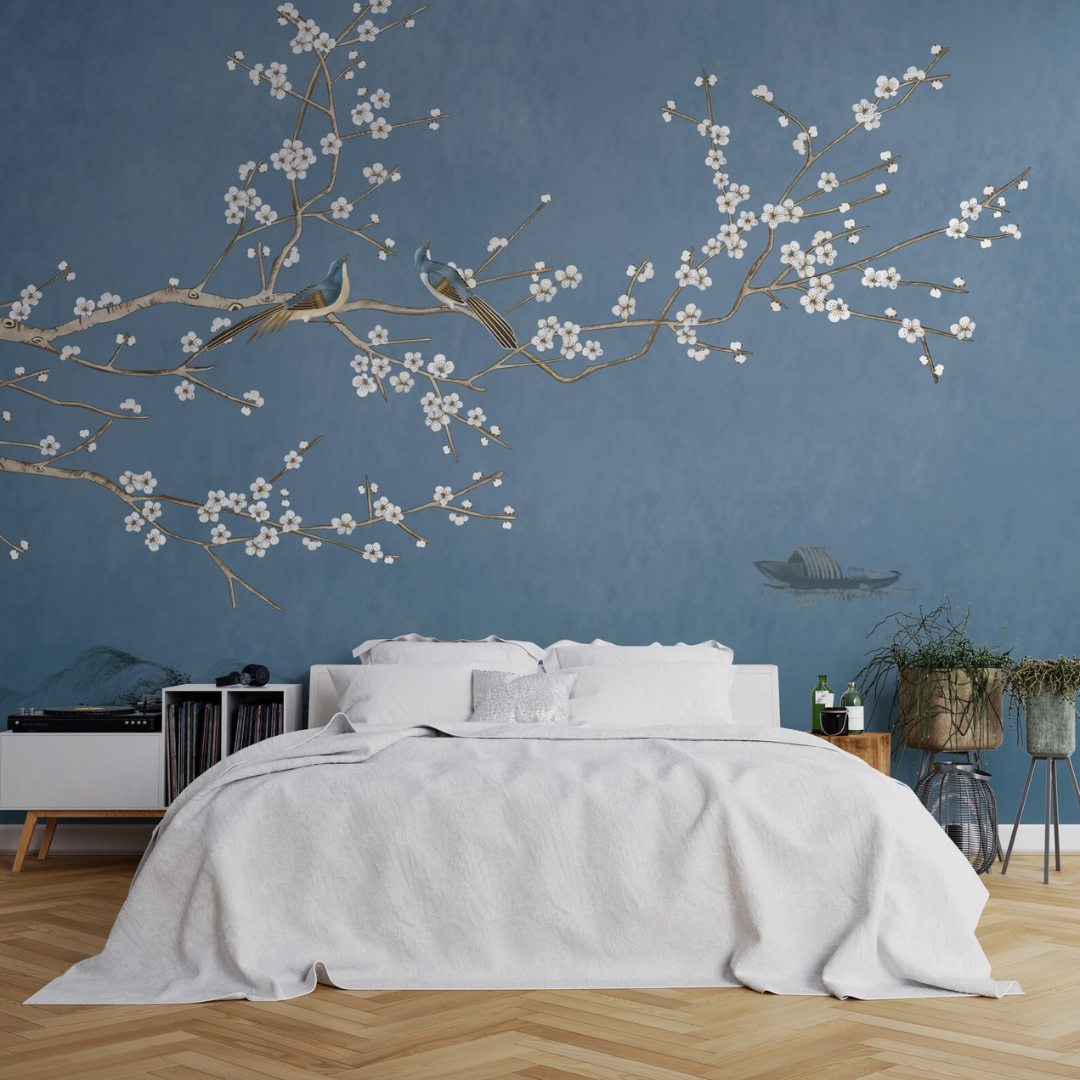 Celeste Chinoise Garden Wallpaper