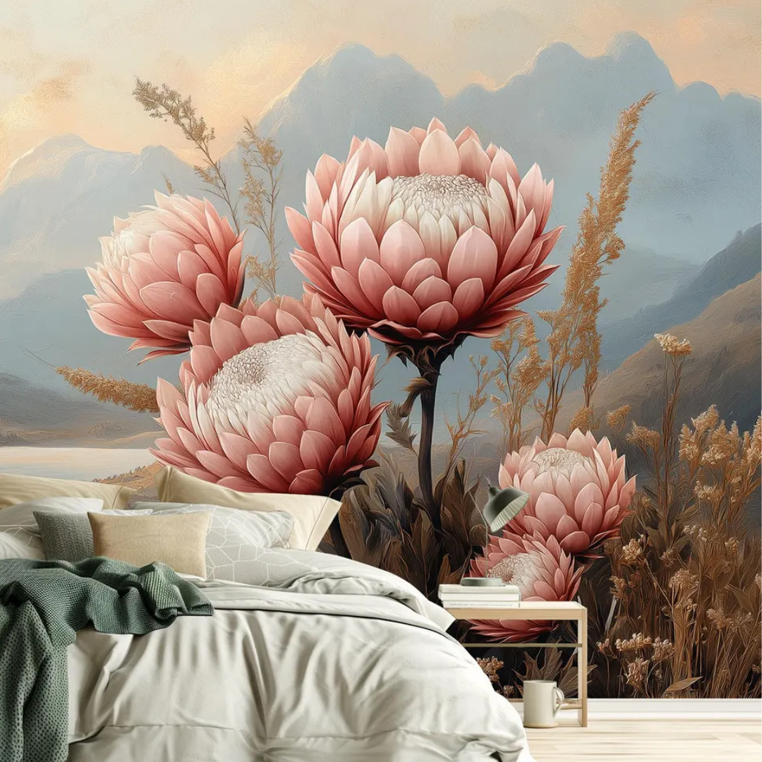 Protea Vista Boho Wallpaper