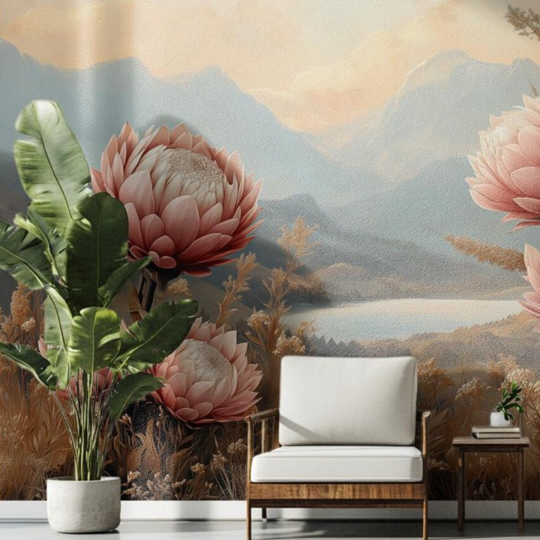 Protea Vista Boho Wallpaper