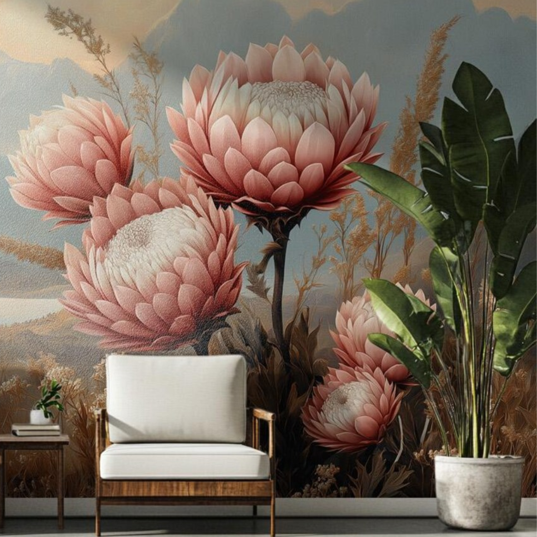 Protea Vista Boho Wallpaper