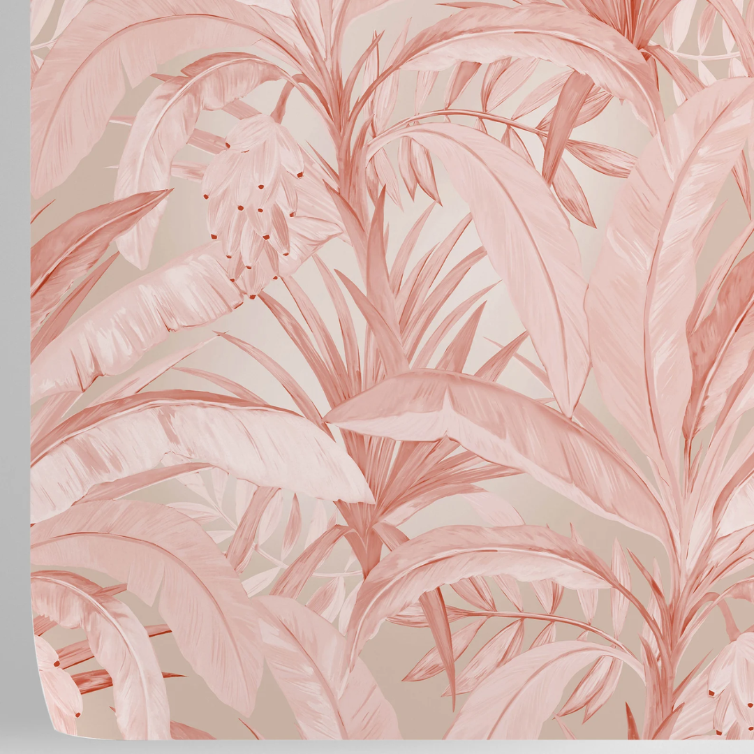Rose Palm Elegance Wallpaper