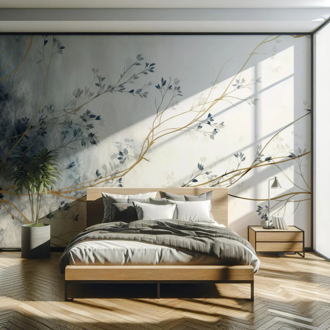 Gilded Branch Serenity Wallpaper