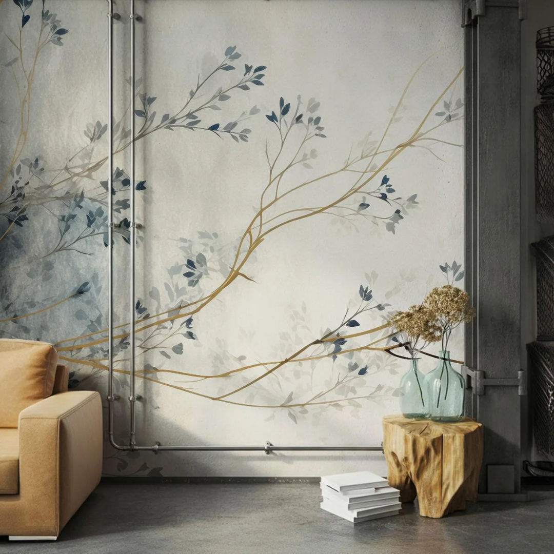 Gilded Branch Serenity Wallpaper