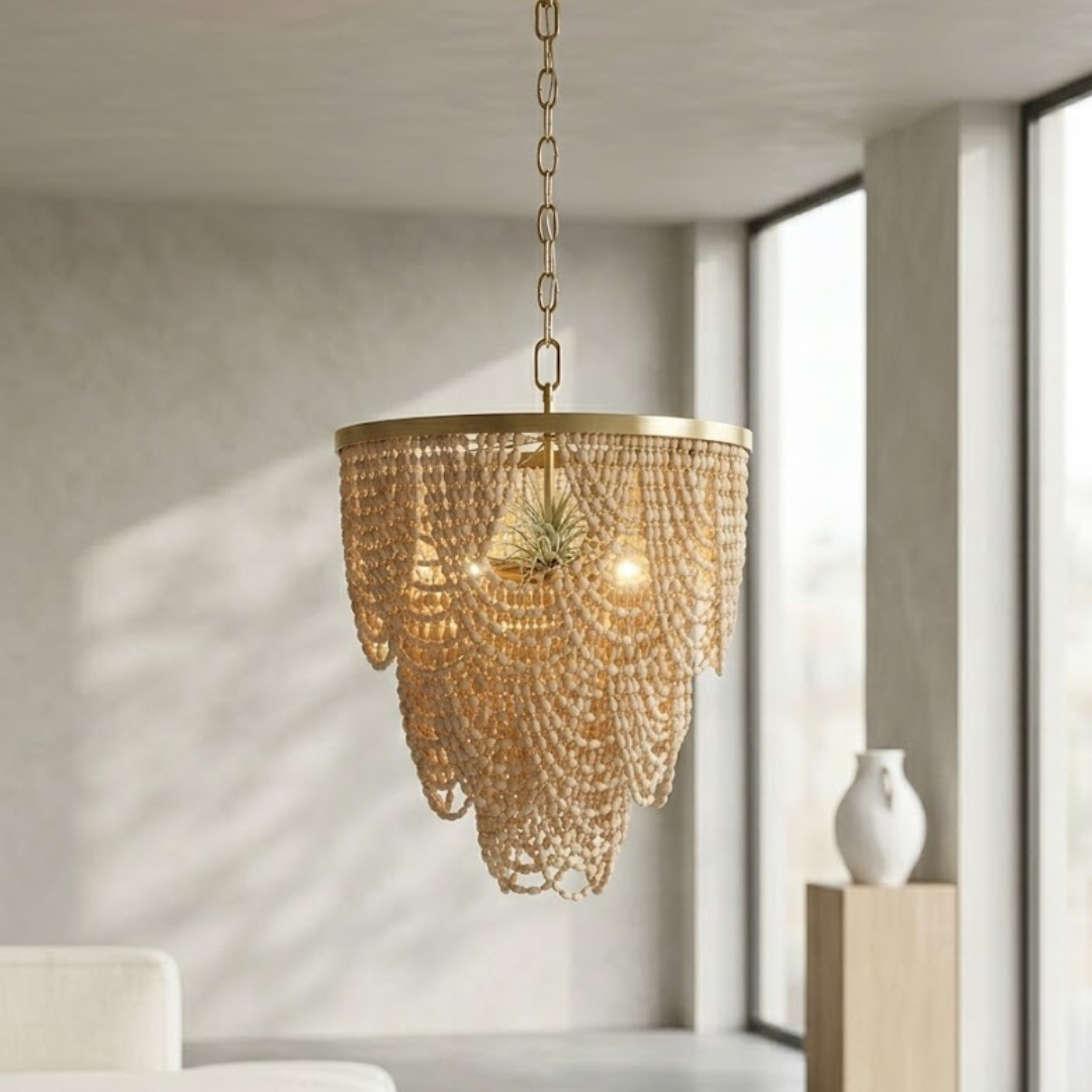 Cascara Beaded Tier Chandelier