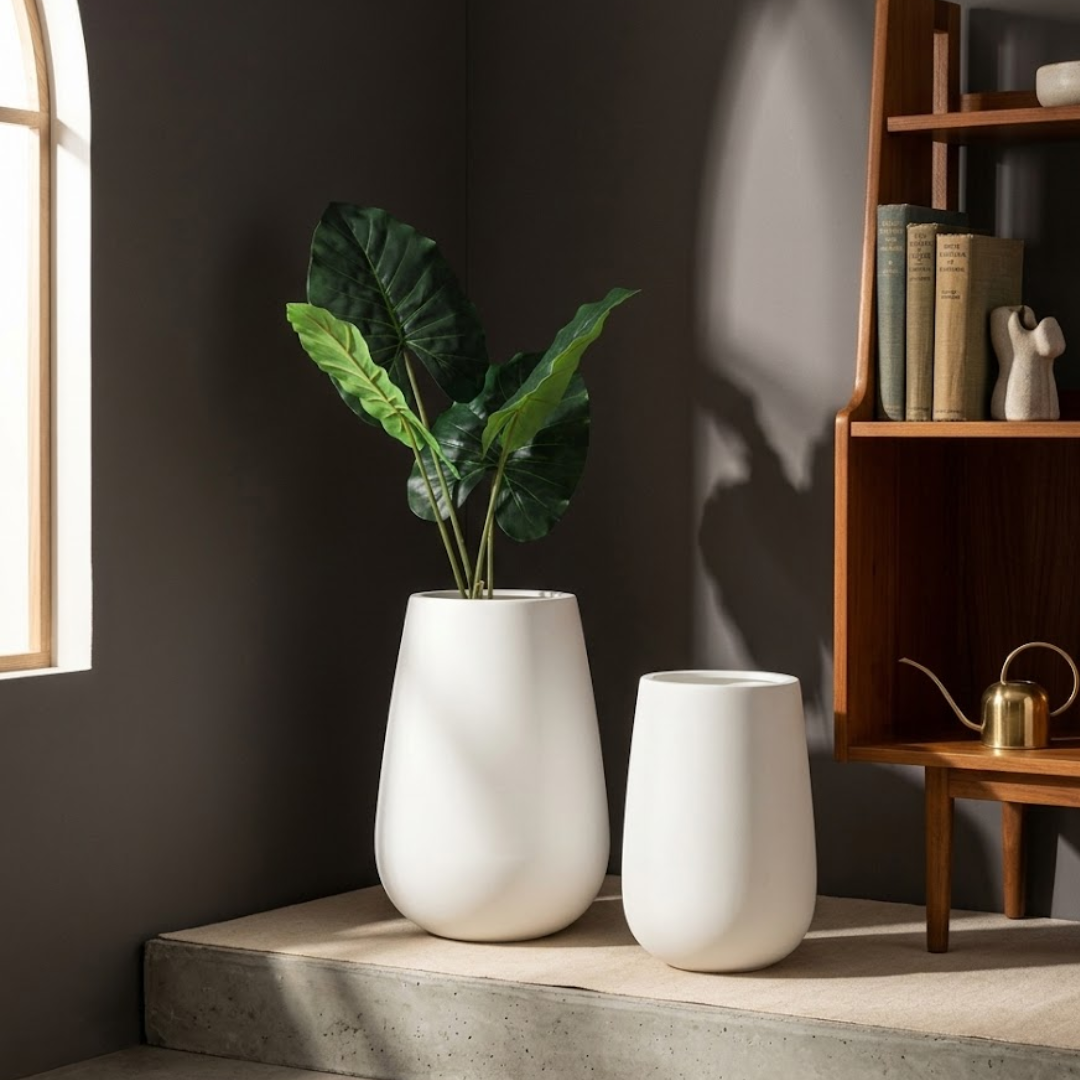 Alto White Tapered Planter