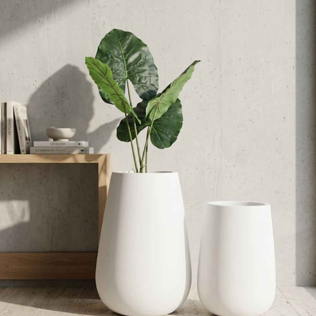 Alto White Tapered Planter
