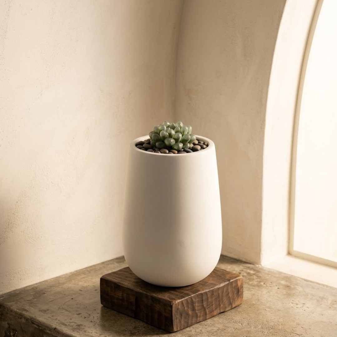 Alto White Tapered Planter