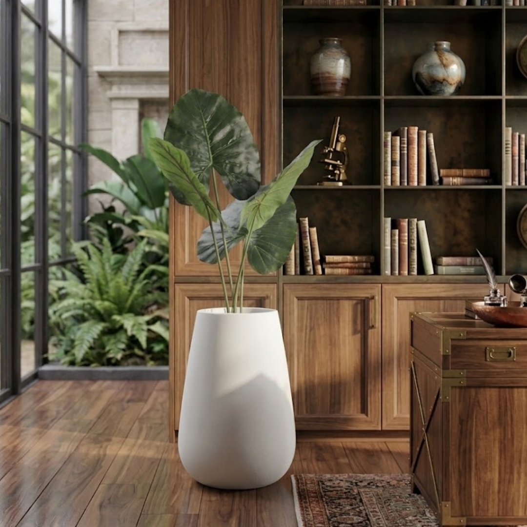 Alto White Tapered Planter