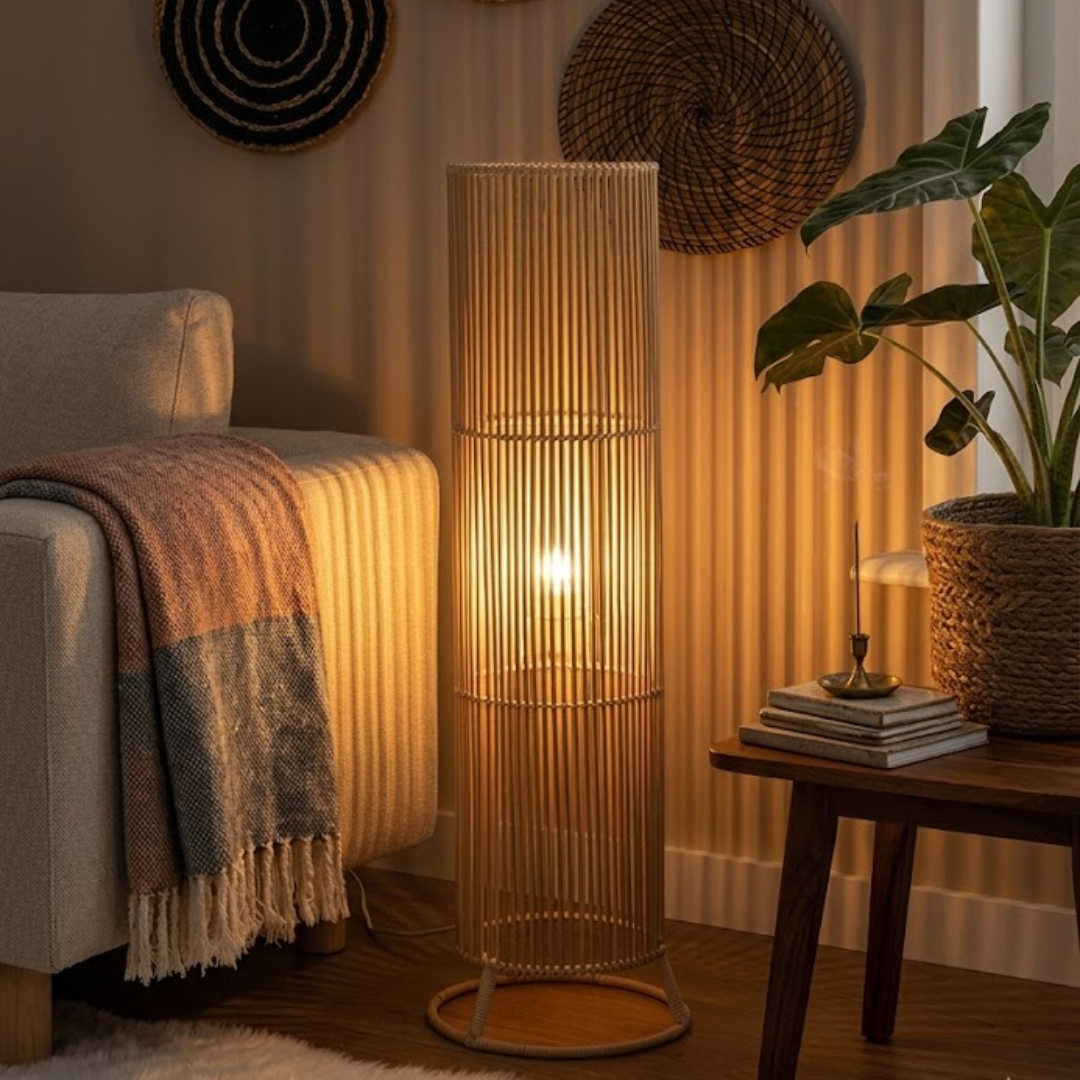 Serafina Rattan Floor Lamp