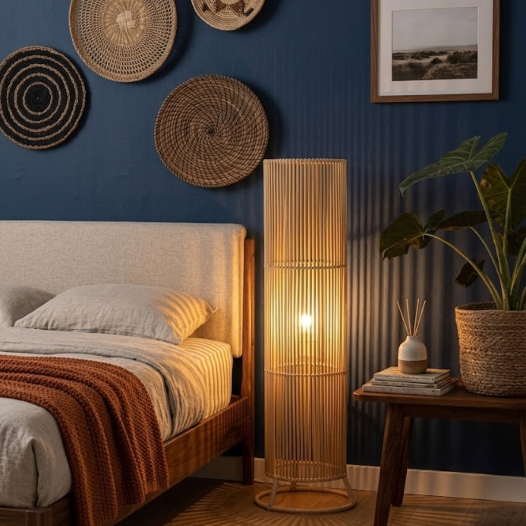 Serafina Rattan Floor Lamp