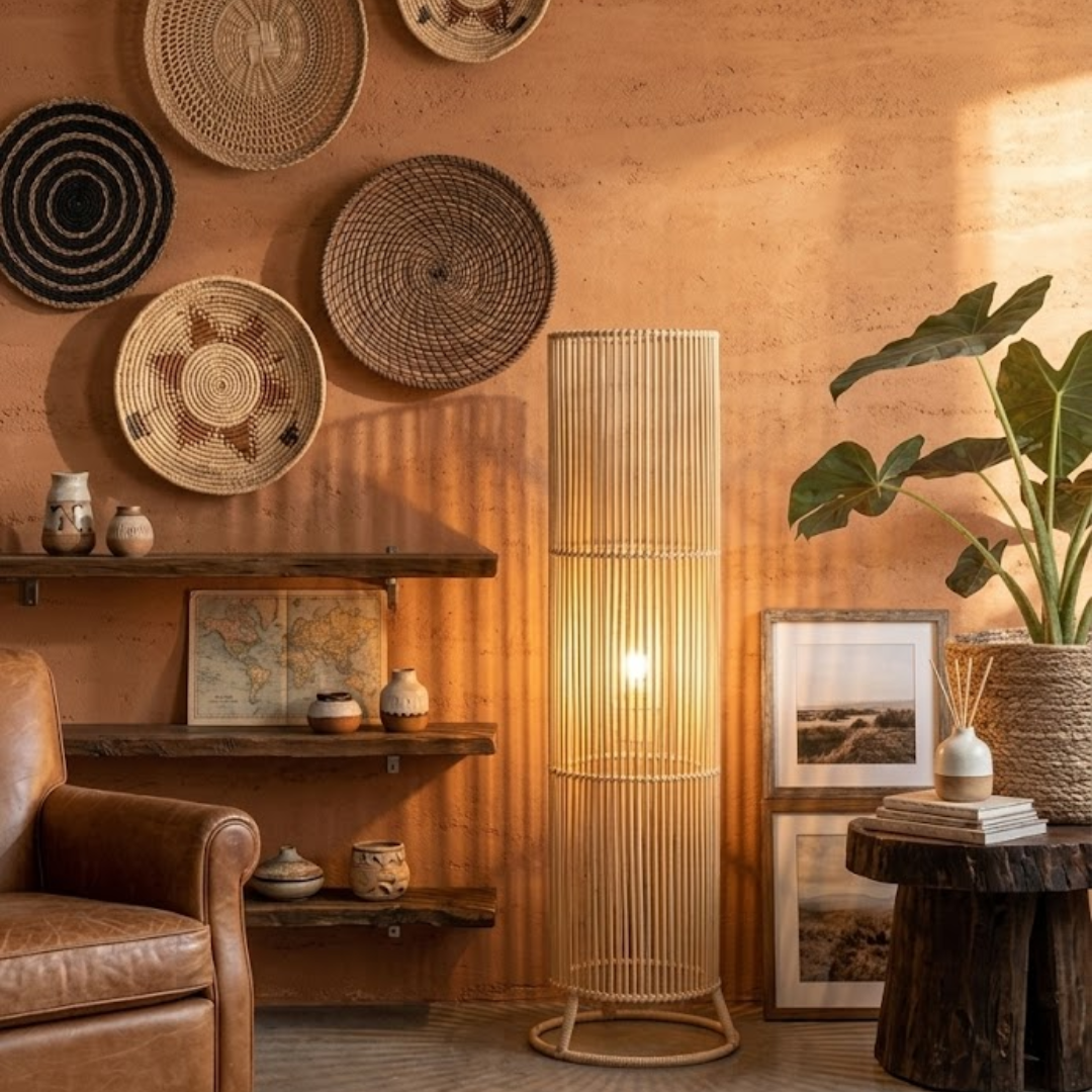 Serafina Rattan Floor Lamp