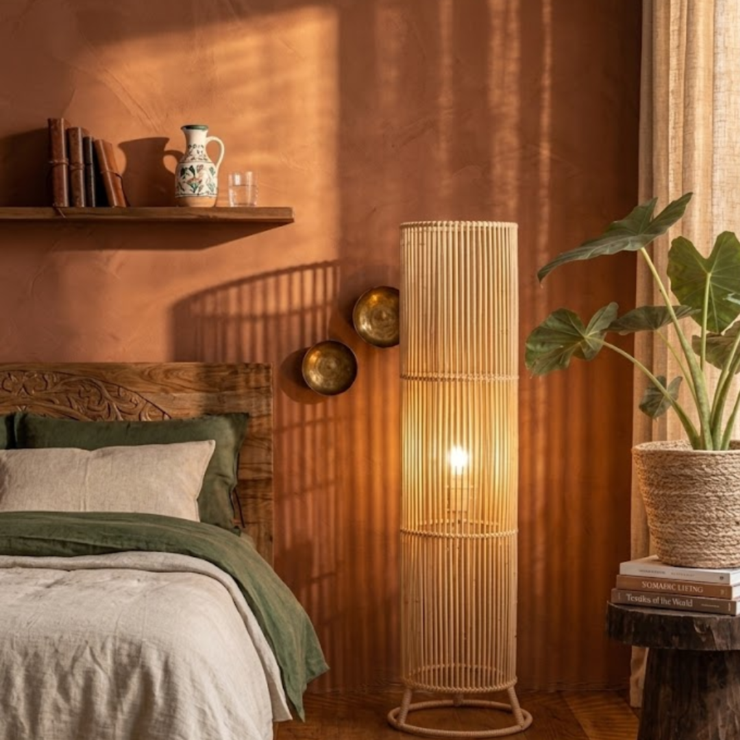 Serafina Rattan Floor Lamp