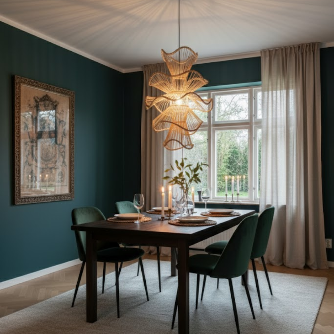 Coastal Rhapsody Tiered Rattan Chandelier