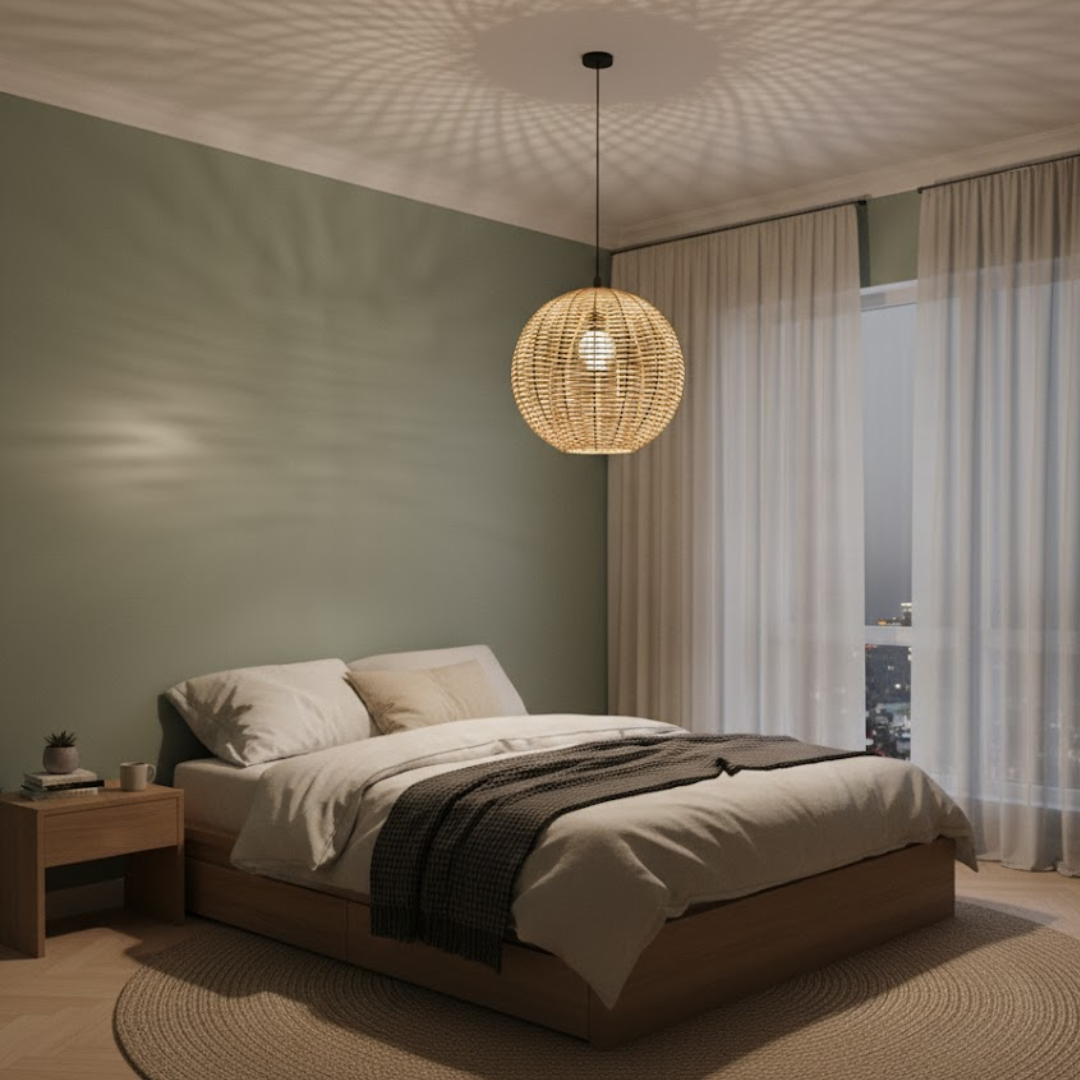 Coastal Orb Rattan Lamp