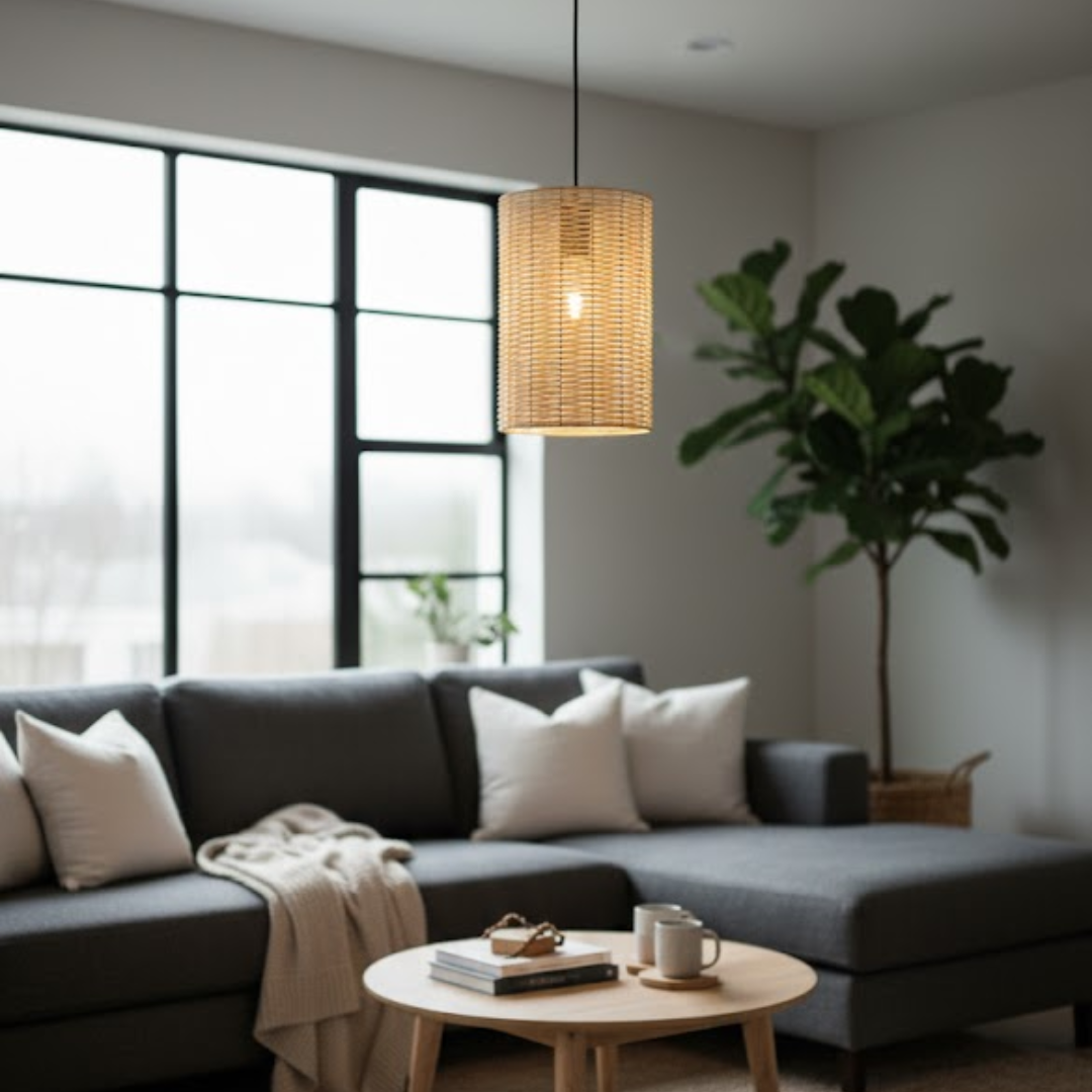 Solana Rattan Cylinder Lamp