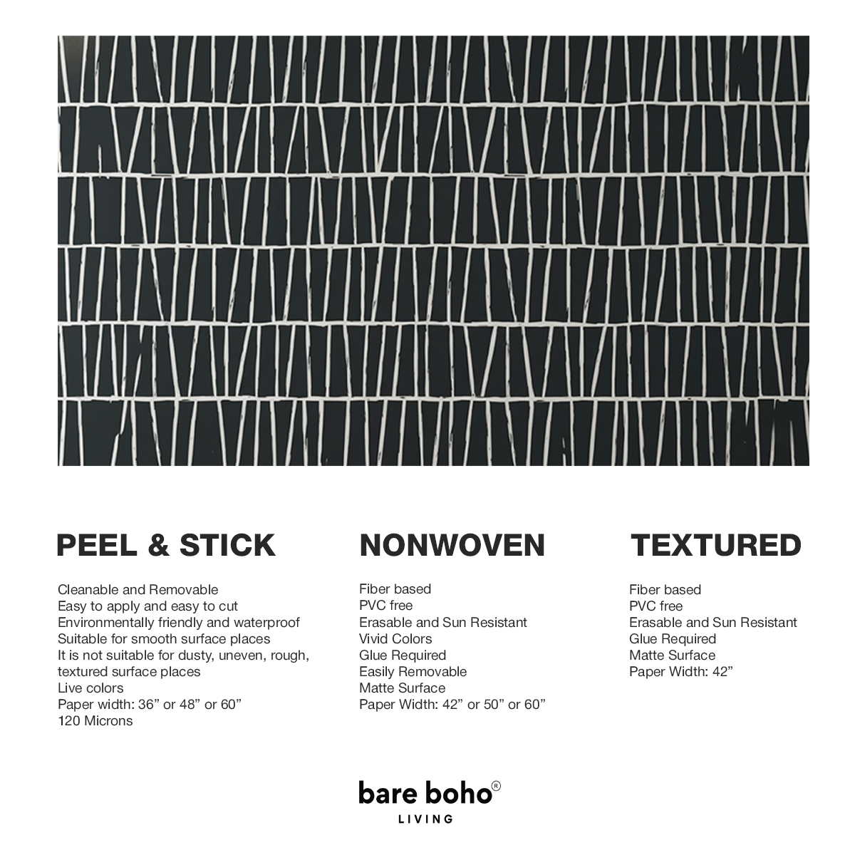 Monochrome Rhythm Wall Wallpaper