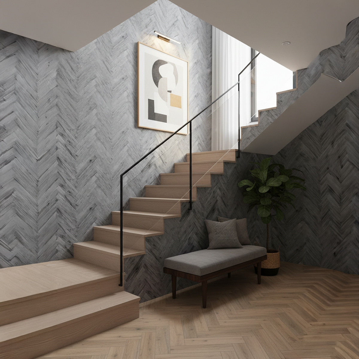 Shadowgrain Chevron Wallpaper