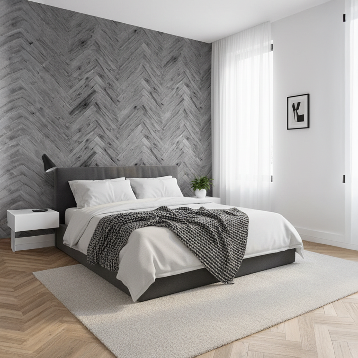 Shadowgrain Chevron Wallpaper