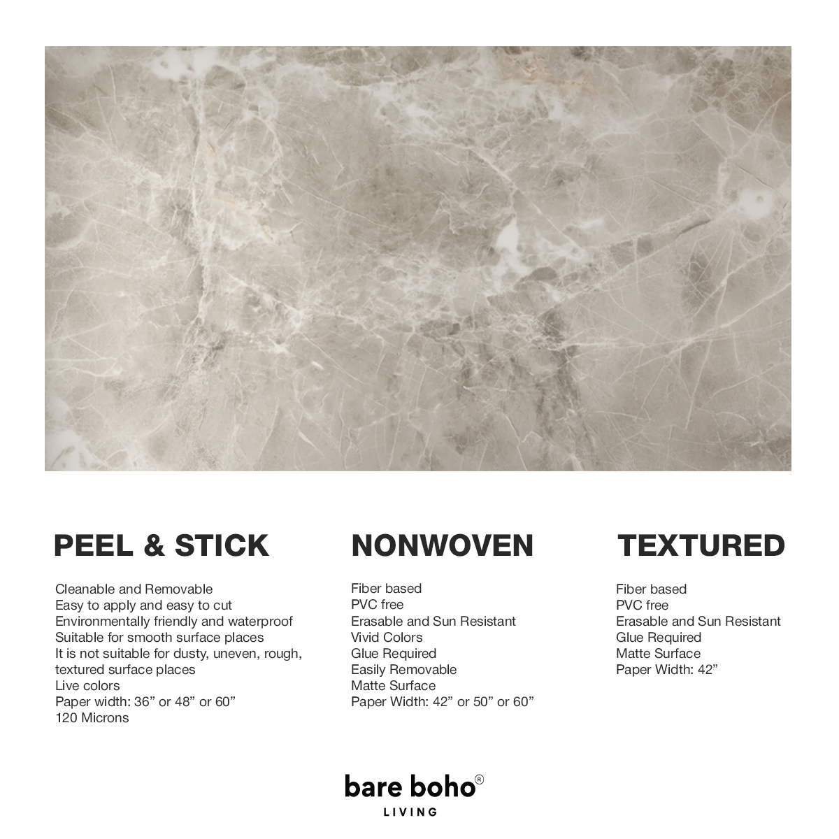 Tranquil Taupe Marble Wallpaper