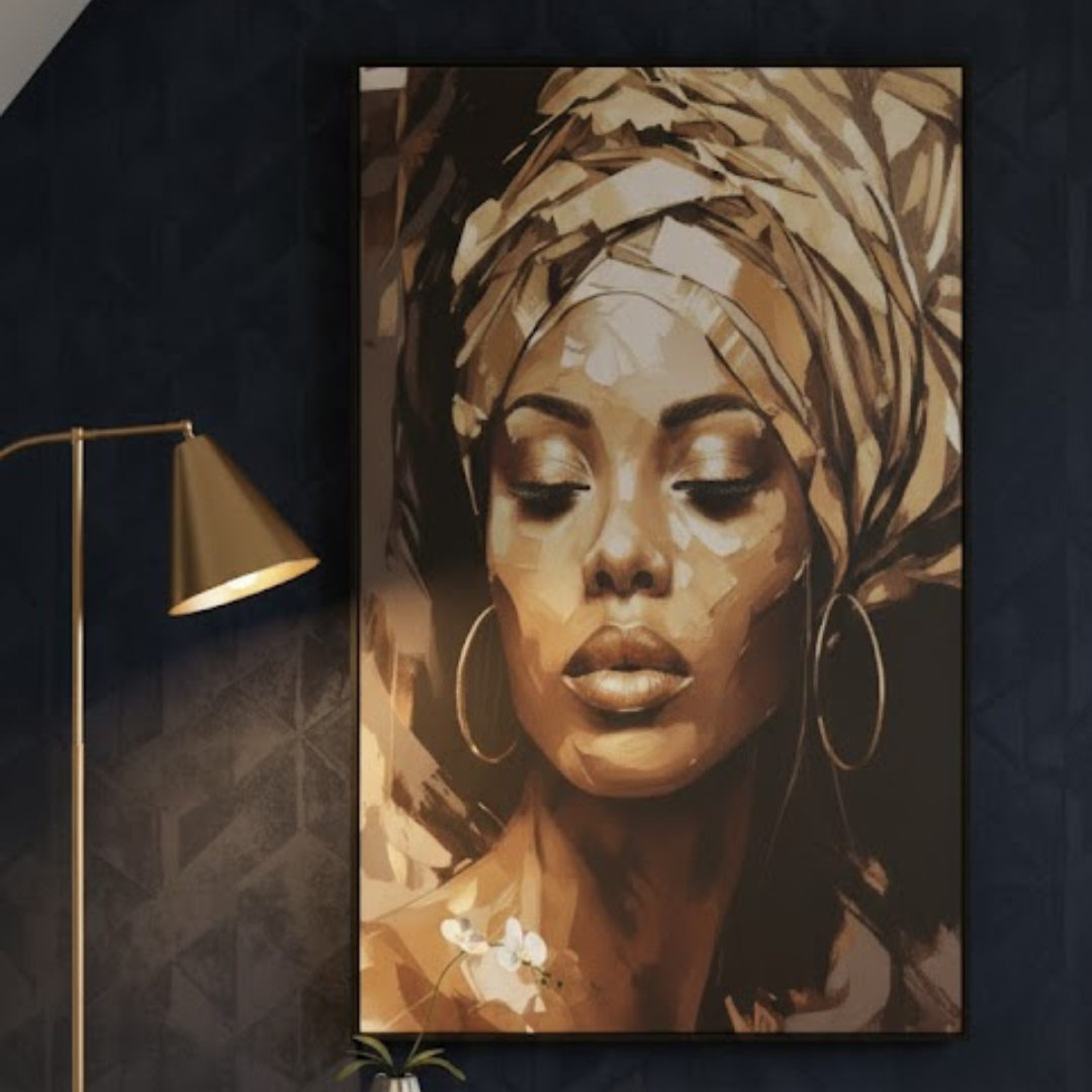 African Queen- Digital Wall Painting