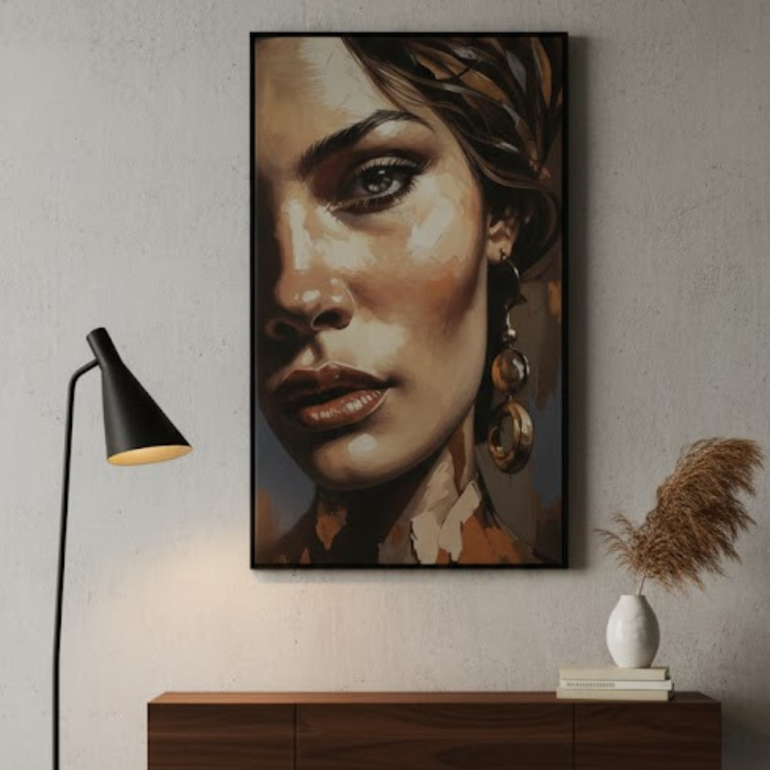 Gilded Muse- Digital Wall Painting