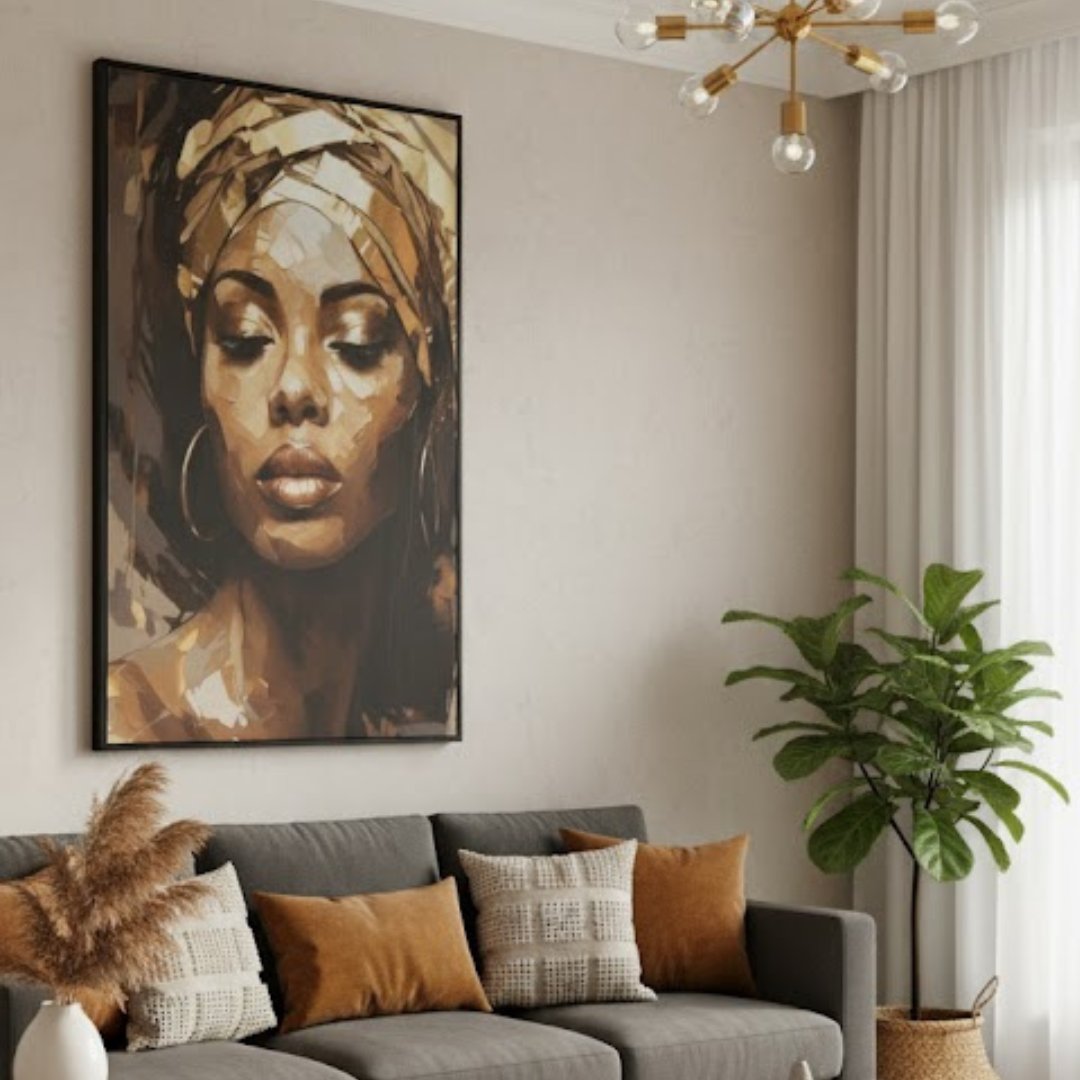 African Queen- Digital Wall Painting
