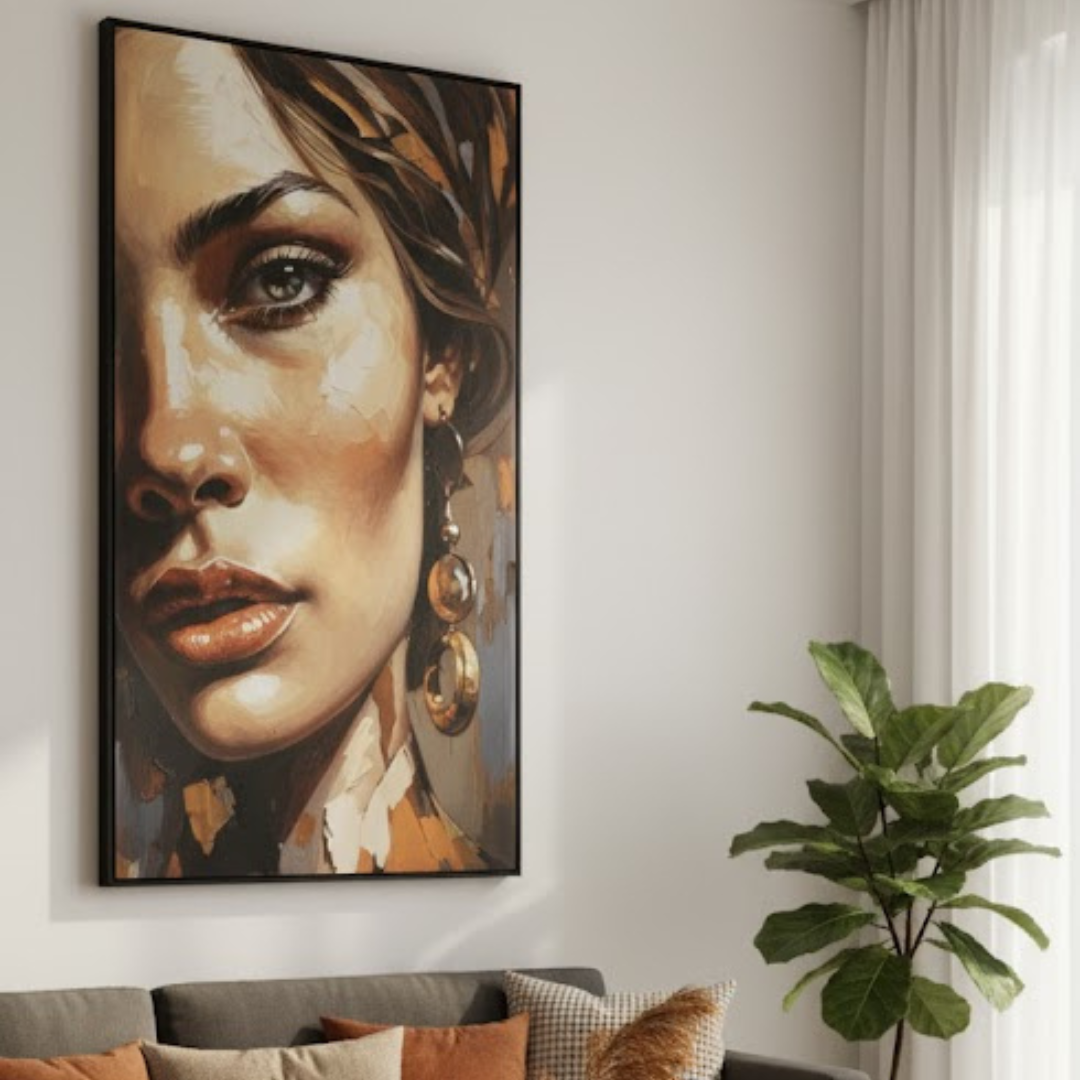 Gilded Muse- Digital Wall Painting