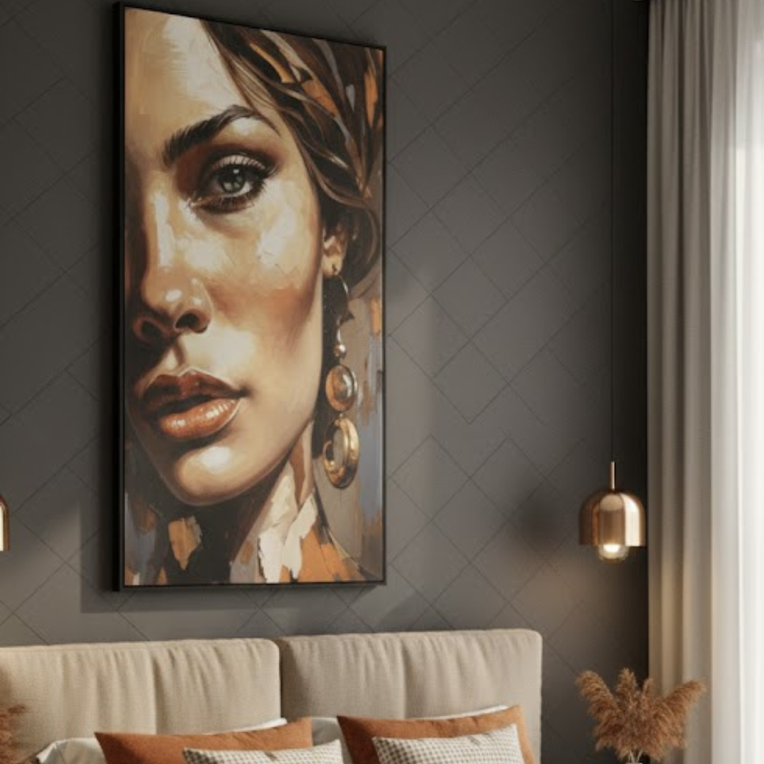 Gilded Muse- Digital Wall Painting