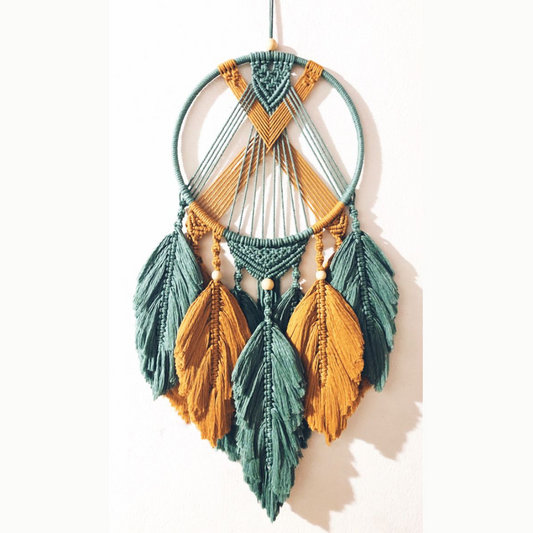 Dreamcatcher: Olive Green & Yellow - Bare Boho Living