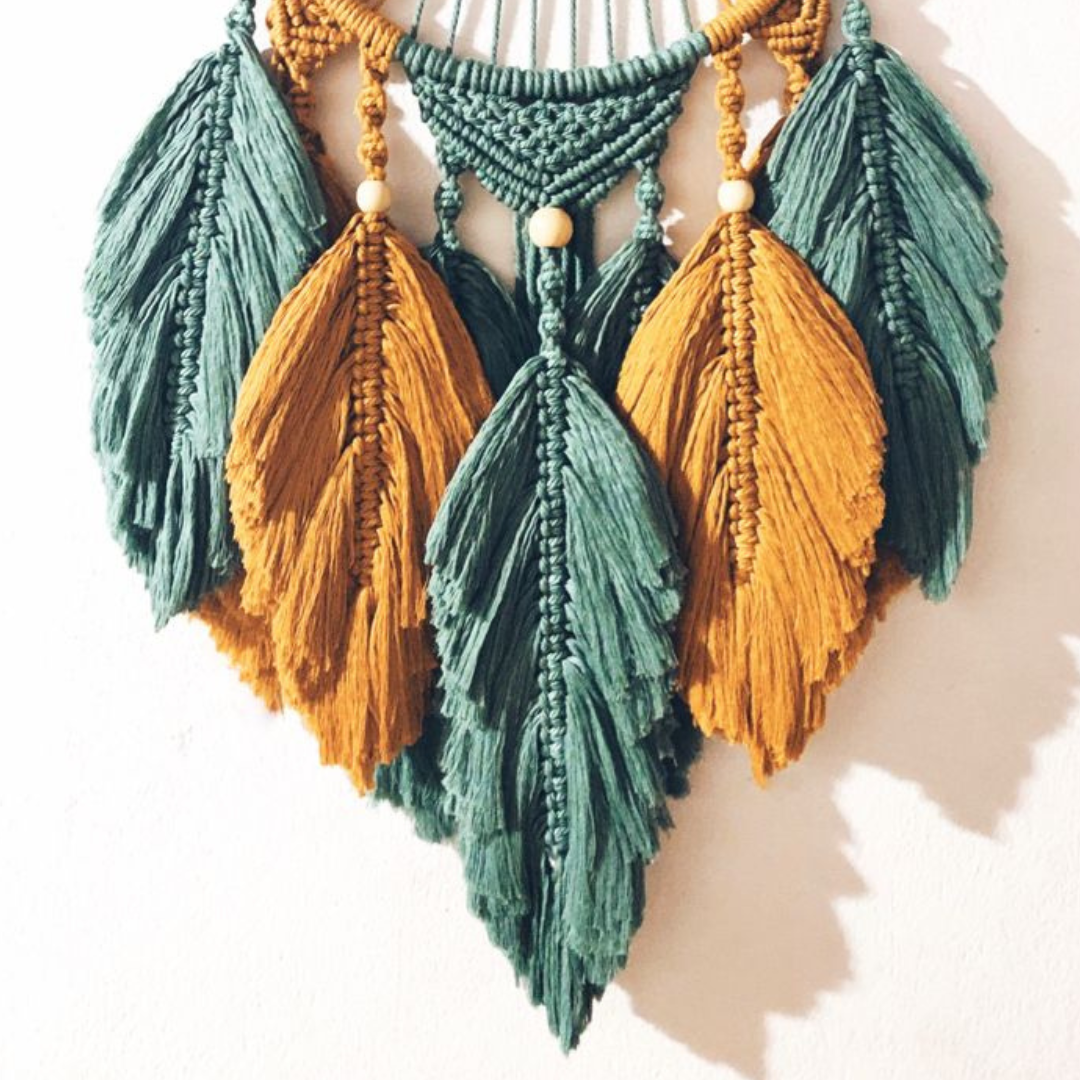 Dreamcatcher: Olive Green & Yellow - Bare Boho Living