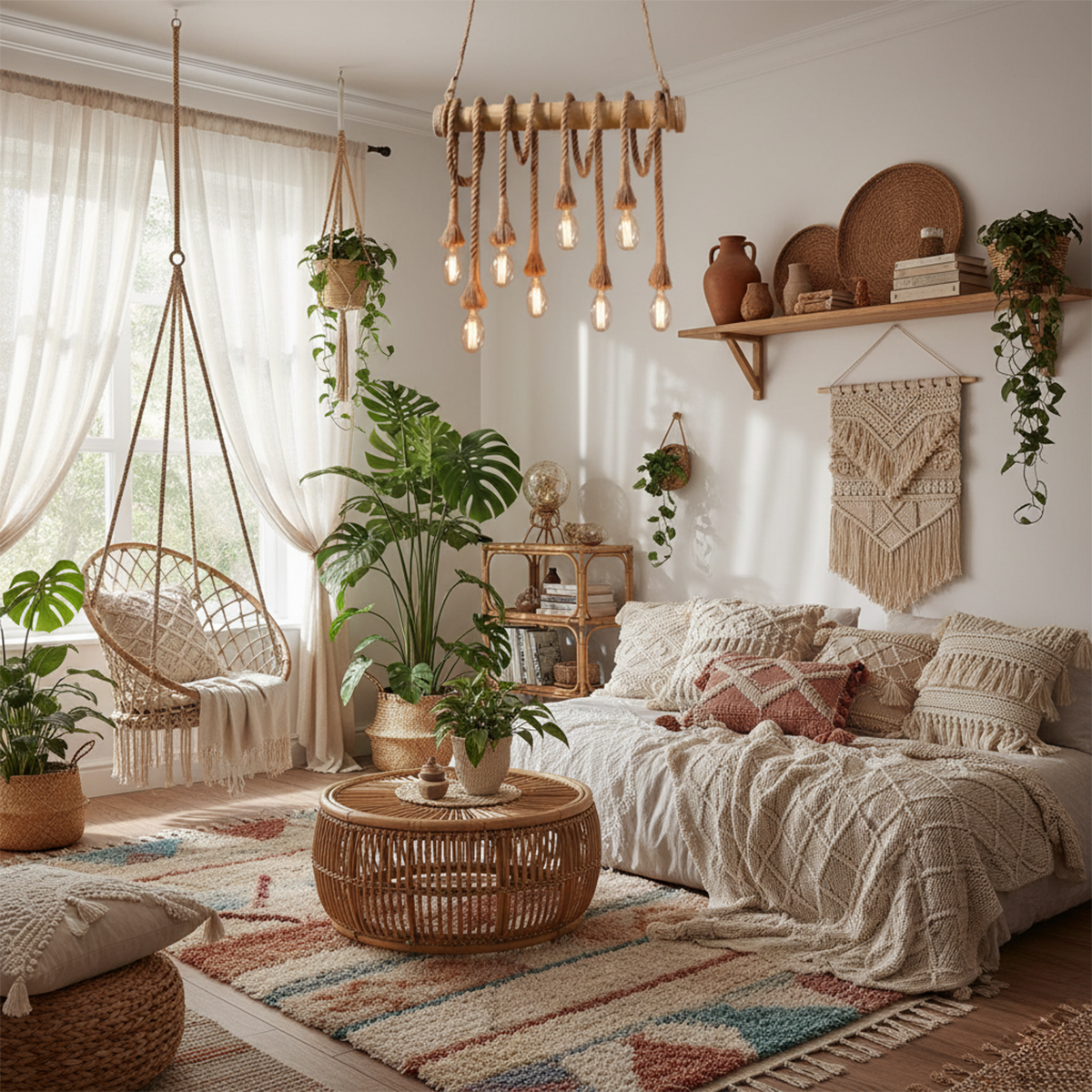 Driftwood Horizon Rope Chandelier