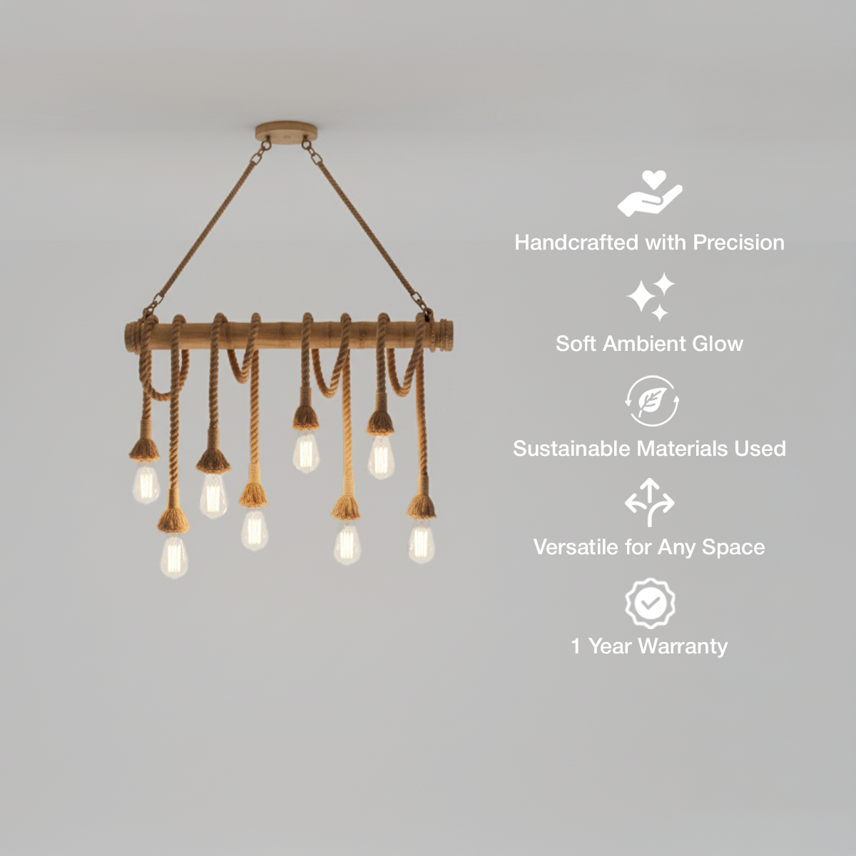 Driftwood Horizon Rope Chandelier