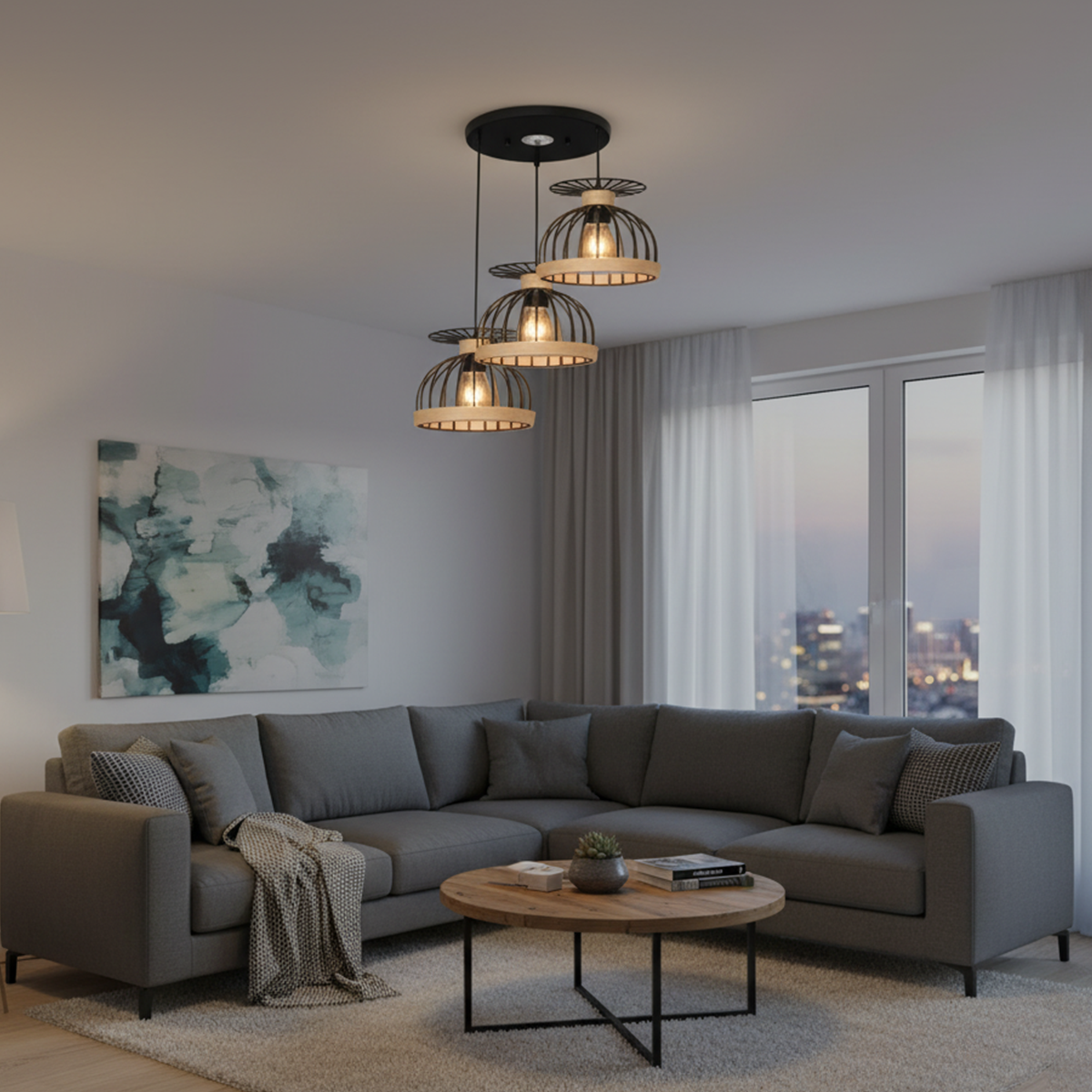 Aiden Cage Cluster Chandelier