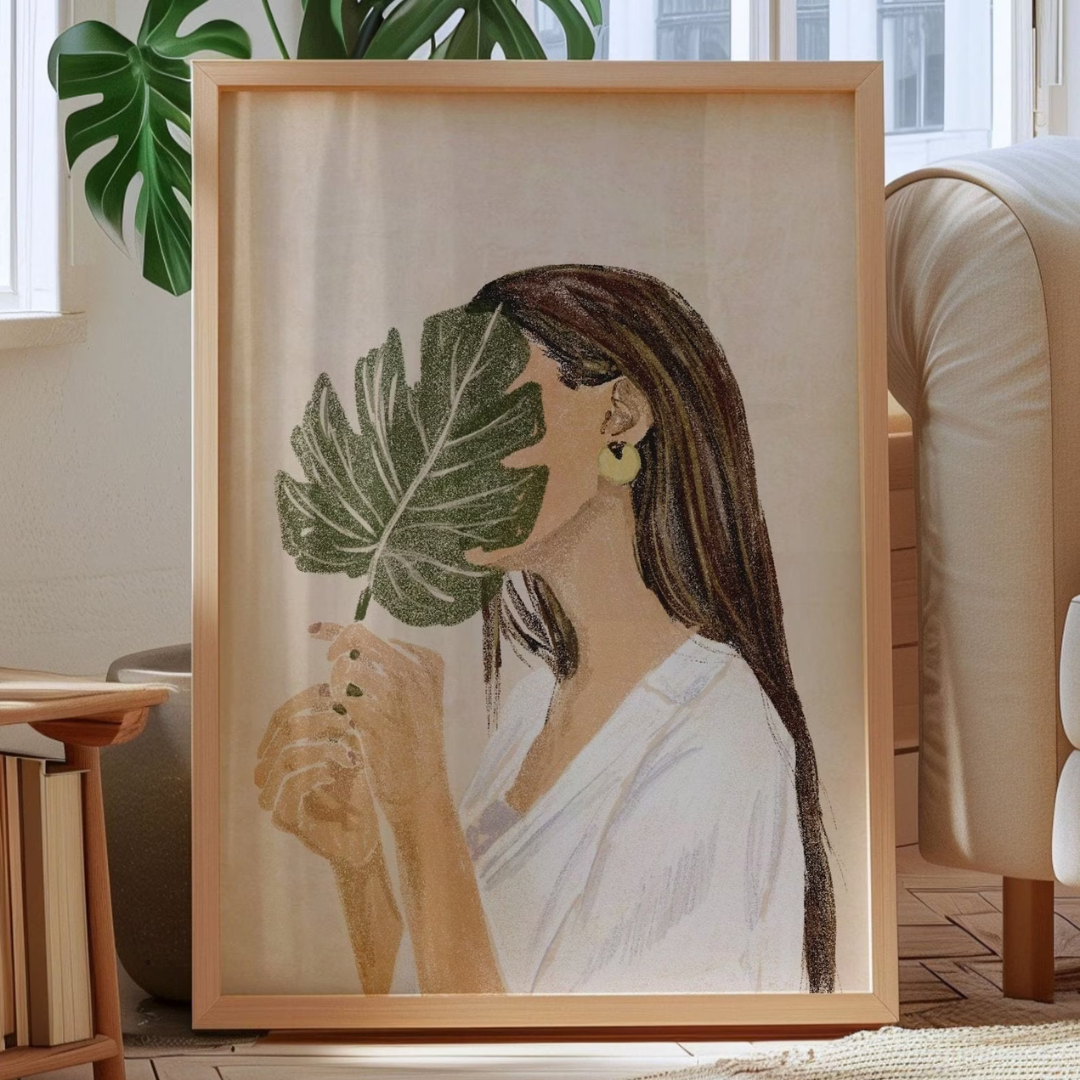 Whispers in Woods Digital Wall Painting
