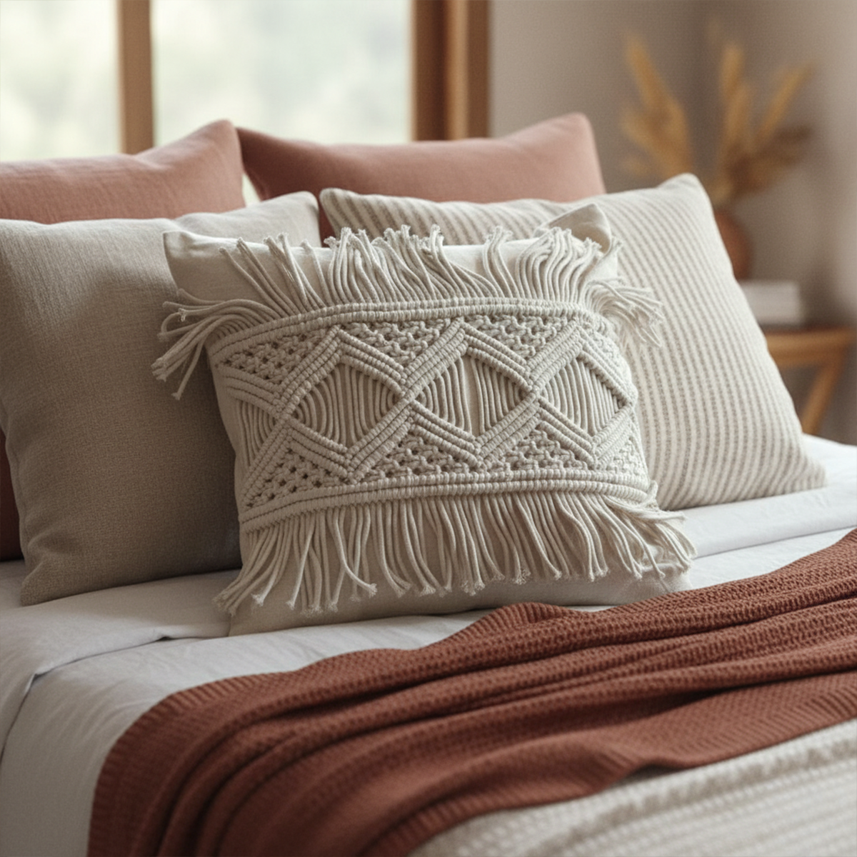 Loom Tassel Lumbar Cushion