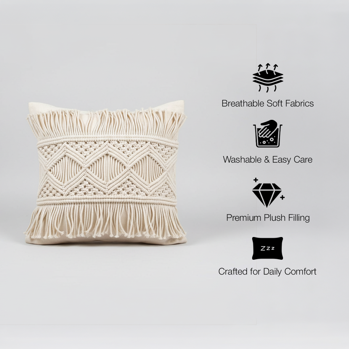 Loom Tassel Lumbar Cushion