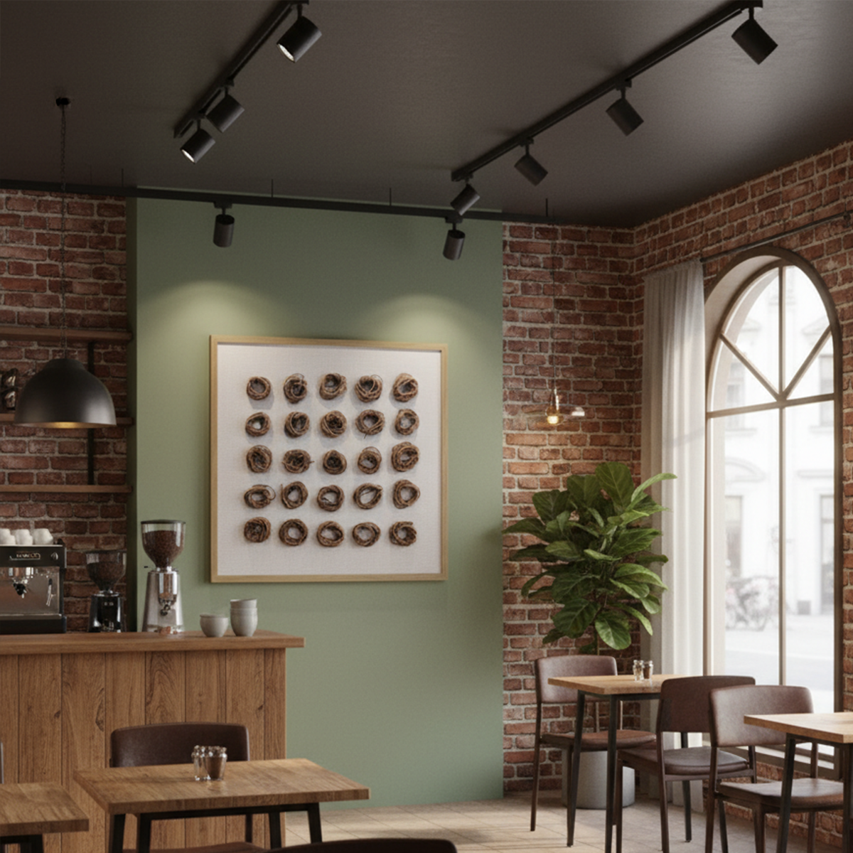 Woven Grid Handmade 3D Textured Wall Painting