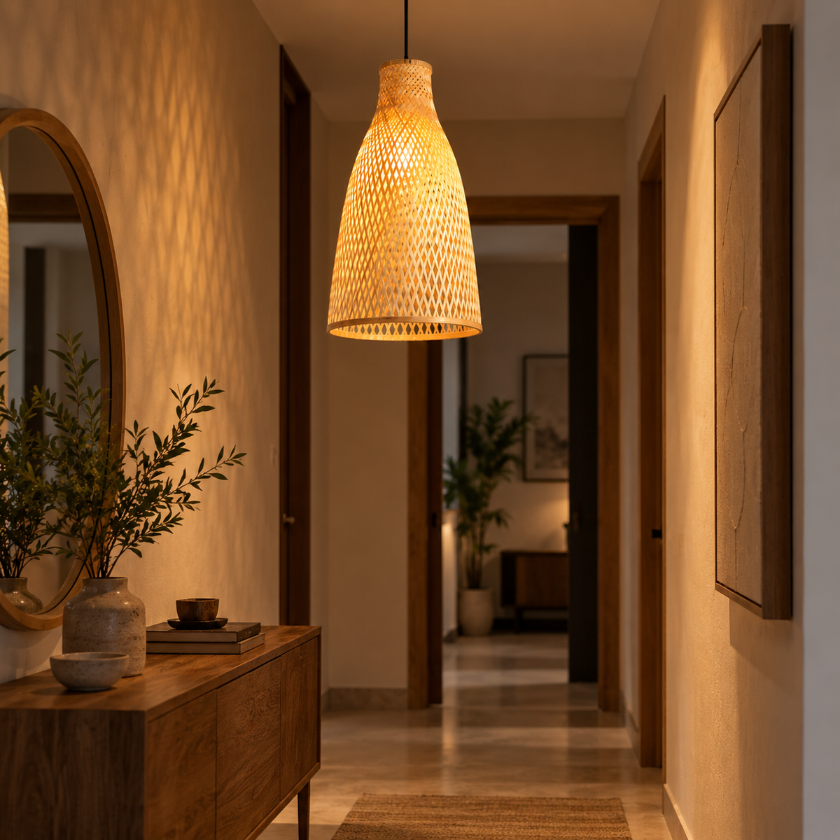 Minimalist Bamboo Ceiling Lampshade