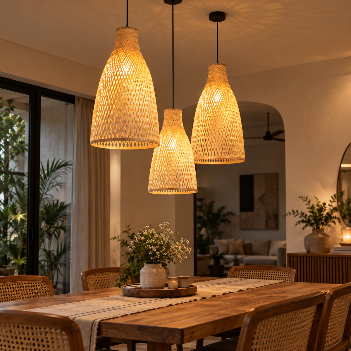 Minimalist Bamboo Ceiling Lampshade