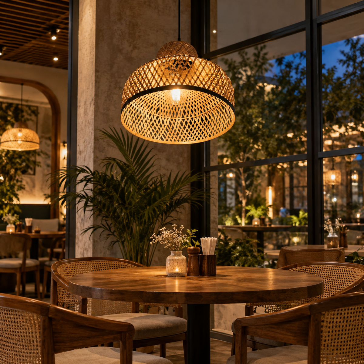 Rustic Bamboo Lampshade
