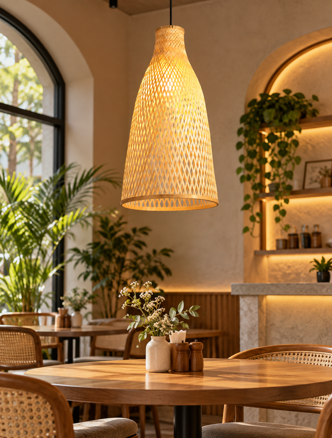 Minimalist Bamboo Ceiling Lampshade