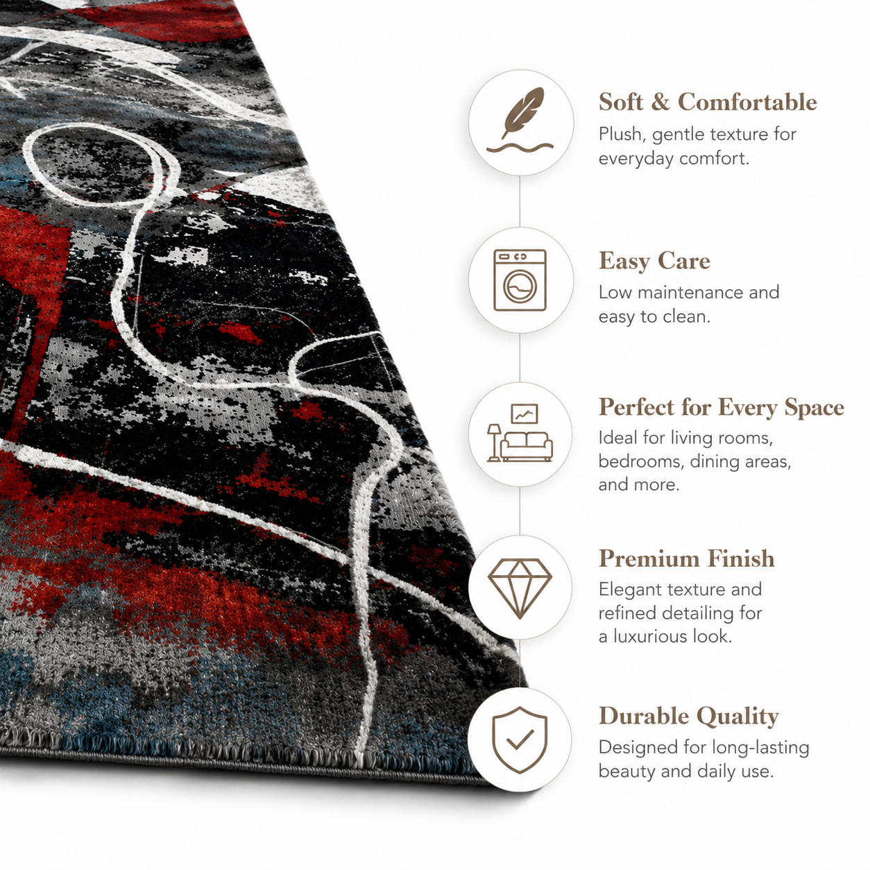 Nocturne Canvas Abstract Rug