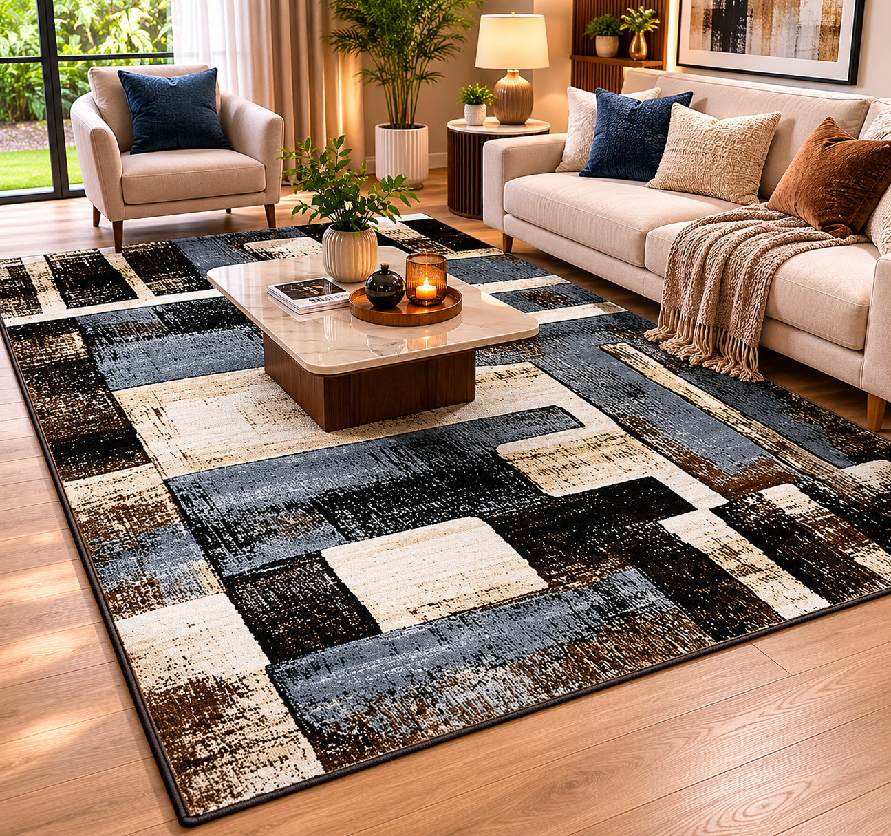 Rustic Haven Geometric Rug