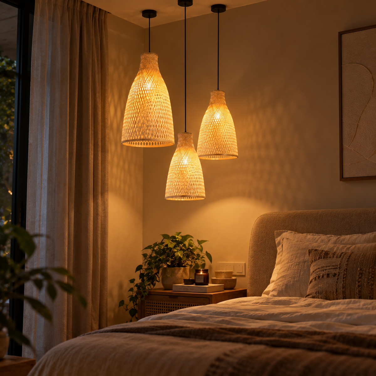 Minimalist Bamboo Ceiling Lampshade