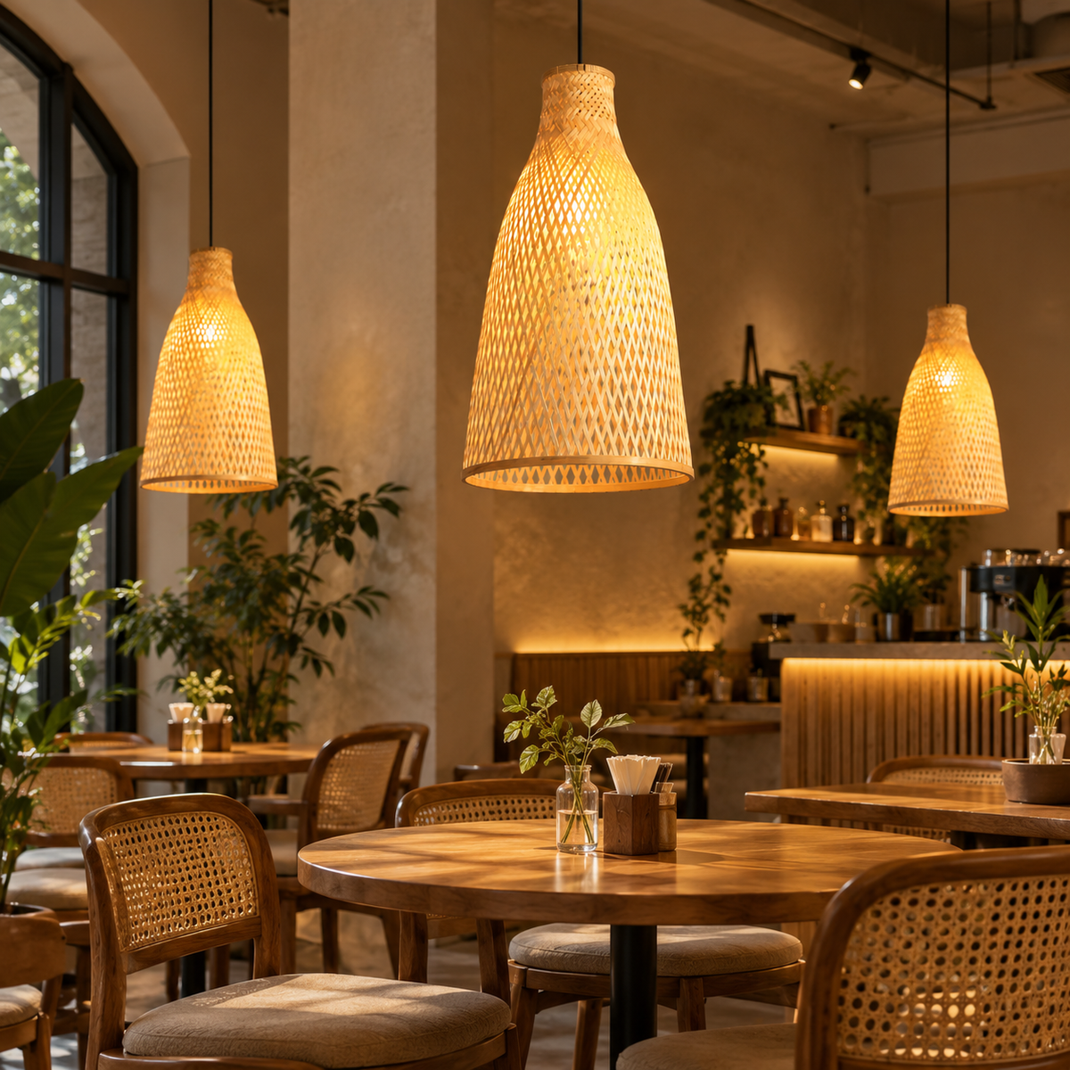 Minimalist Bamboo Ceiling Lampshade