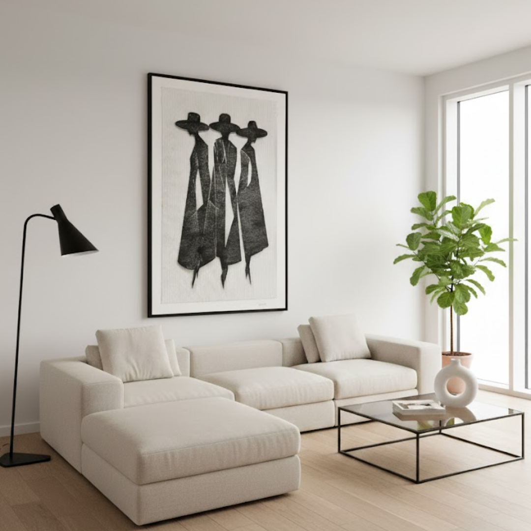 Elowen Handmade 3D Textured Wall Painting