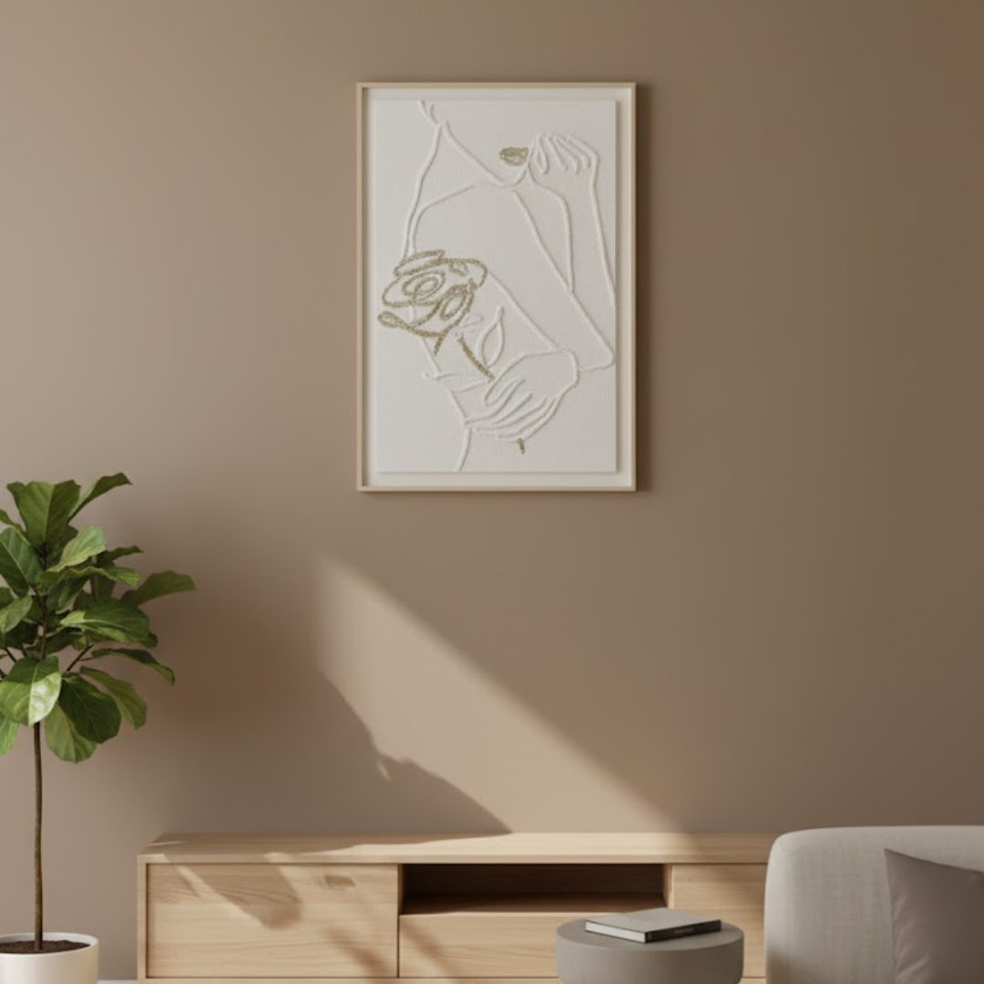 Arlo Minimalist Handmade 3D Textured Wall Painting