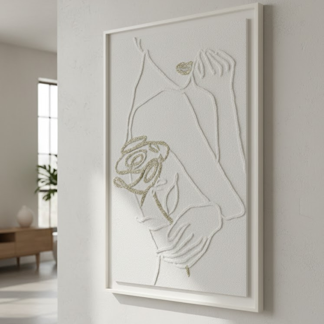 Arlo Minimalist Handmade 3D Textured Wall Painting